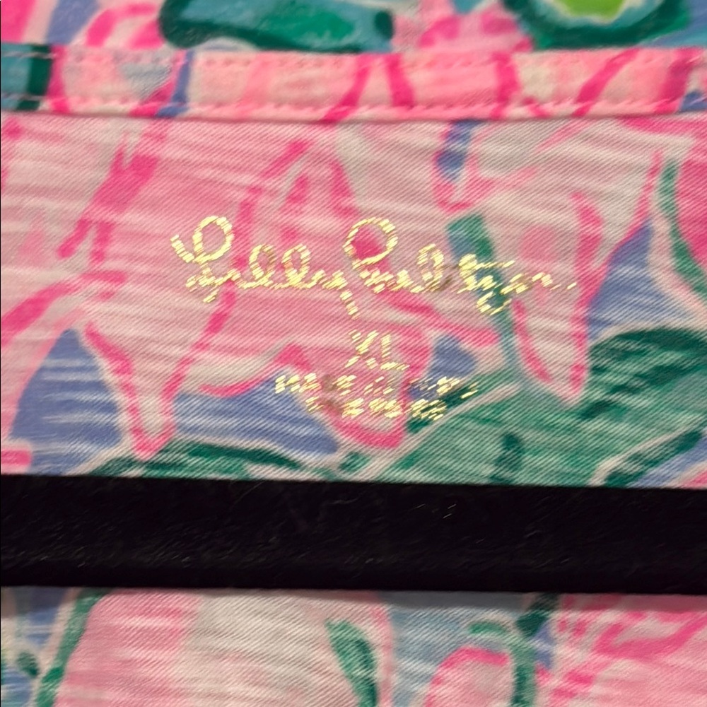 Lilly Pulitzer Etta Top Pink Floral Long Sleeve Blouse - Picture 3 of 4